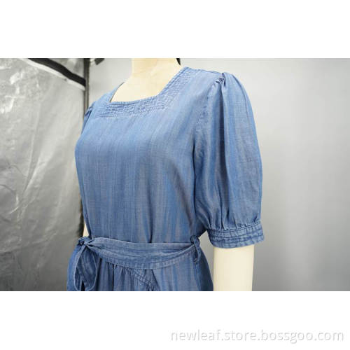 Ladies Dress with Selffabric Belt